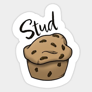 Stud Muffin Chocolate Chip Muffin Sticker